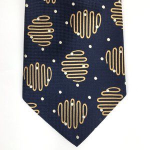 Kenneth Cole Collection Blue Patterned Neck Tie